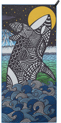 PackTowl Personal Ultralight Microfiber Camping and Travel Towel, Orca Print, Body