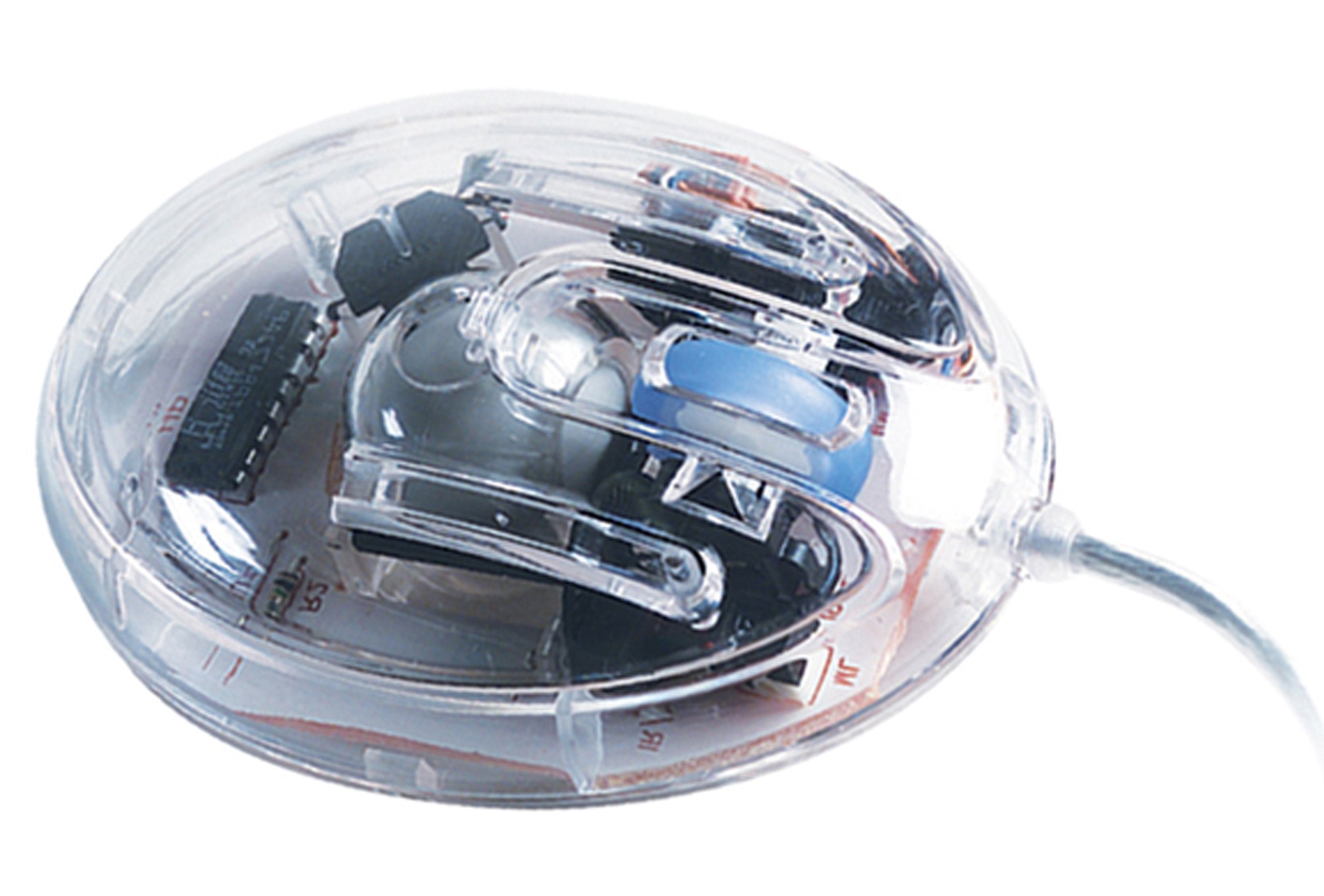 Natico See Thru Computer Mouse With Scrolling Wheel (60-1024), Silver
