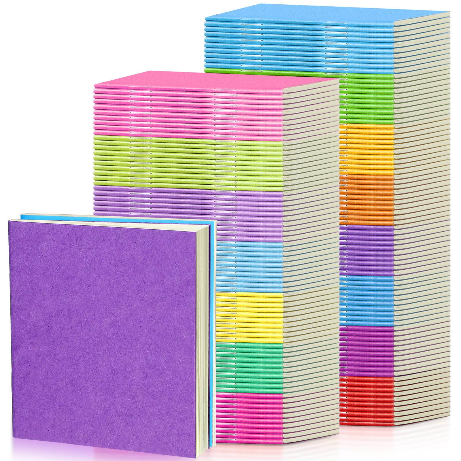 Thenshop 150 Pack Mini Notebooks Bulk Small Notepad Unlined Journals Pocket Blank Sketchbooks Kids Students Gifts Back To School