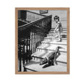 Poster Master Vintage Photograph Poster - Retro Funny Print - Gift for Artist, Friend - Little Girl and Baby Alligator on Leash,