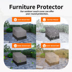 Easy-Going Outdoor Chair Cover Waterproof, Heavy Duty Patio Chair Cover, Windproof Outdoor Furniture Cover With Air Vent (2 Pack-33.5Wx31.5Dx36H Inch, Gray/Black)