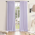 Donren Patio Door Curtains 96 Inch Length, Light Purple Rod Pocket Top Thermal Insulated Blackout Panels Curtain Drapes For Sliding Glass Door (Lavender, 60' Wide, 2 Panels)