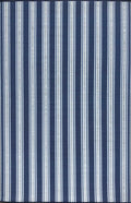 Mad Mats Geometric Outdoor Rug, Reversible Plastic Mat (6' X 9', Vertical Stripe - Blue/White)