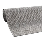 Solid Outdoor Rug For Patio Or Balcony Weatherproof In Mottled Grey, Size: 3'11' X 5'3'