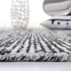 Safavieh Abstract Collection Area Rug - 8' X 10', Black & Grey, Handmade Wool, Ideal For High Traffic Areas In Living Room, Bedr