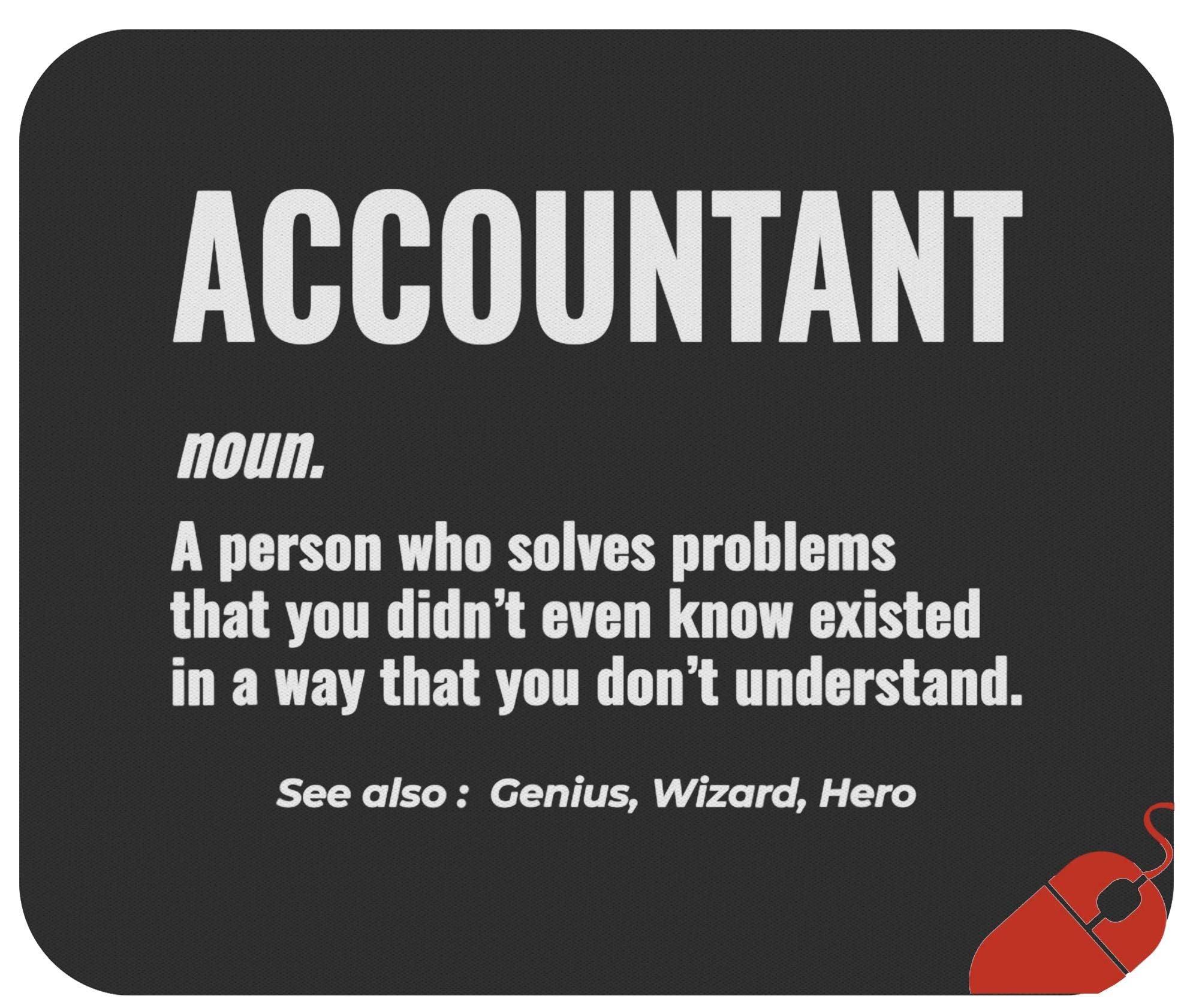 99Wakeup Funny Accounting Mousepad - Accountant Finance Gift Mug Cup Mousemat 9.2 Inch Mouse Mats Office Gifts Jokes