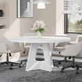 Tribesigns 47-Inch Round Conference Table For 4-6 People, Wooden Meeting Room Table With Thicken Tabletop And Wood Base, Modern