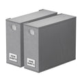 SpaceAid Bed Sheet Organizers and Storage, Modern 2 Pack Foldable Organizing Container (Gray, XL for Queen & King Size)
