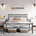 Yaheetech Full Size Bed Frame Metal Platform Bed Mattress Foundation with Cloud-Inspired Design Headboard/Footboard/Ample Under 