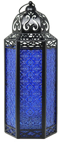 Extra Large Black Metal Decorative Floor Moroccan Lantern Candle Holder Lamp - Indoor/Outdoor, Home Decor, Patio, Weddings, Chri