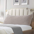 Reafort Ultra Soft Sherpa Body Pillow Cover/Case With Zipper Closure 21'X54' (21'X54' Body Pillow Cover, Taupe)