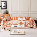 Vclife Boho Couch Cover Soft Thick Chenille Sofa Cover L Shape Sofa Slipcover White Cream Caramel Couch Cover For 3 Cushion Couc