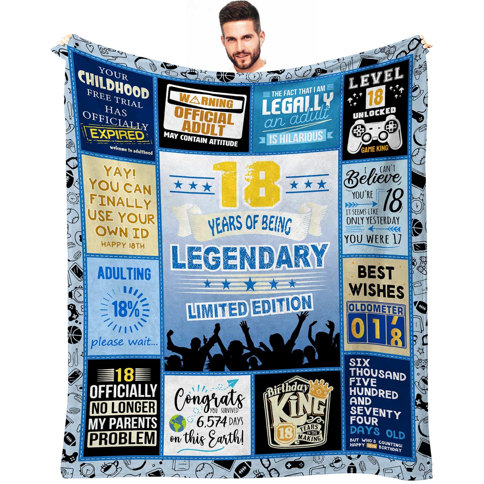 Sqovulw 18Th Birthday Gifts For Boy, 18 Year Old Boy Birthday Gifts, Gifts For 18 Year Old Boy, Gifts For 18 Year Old Male, Gift