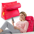 Cheer Collection Reading Wedge Pillow - Tv Pillow With Adjustable Bolster Pillow, Memory Foam Back Support For Couch & Bed, Pill