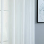 Pitalk White Faux Linen Curtains 102 Inches Long For Living Room 2 Panels Set Pair Rod Pocket Window Drapes Shabby Chic Farmhous