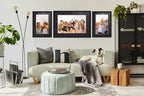 Countryarthouse 24X36 Frame Black Solid Wood With Black Mat | 28X40 Frame Matted To 24X36 | Includes Uv Acrylic Plexiglass, Foam