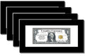 CreativePF [4pk$4x9bk-w] Black First Dollar Frame with White Matting, Easel Stand and Wall Hanger Included (4- Pack)