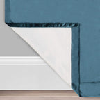 Eclipse Velvet Rod Pocket Curtain, Blackout Thermal Insulated, 50"W x 95"L, Teal