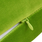 Mixhug Decorative Throw Pillow Covers, Velvet Cushion Covers, Solid Throw Pillow Cases For Couch And Bed, Chartreuse, 16 X 16 In