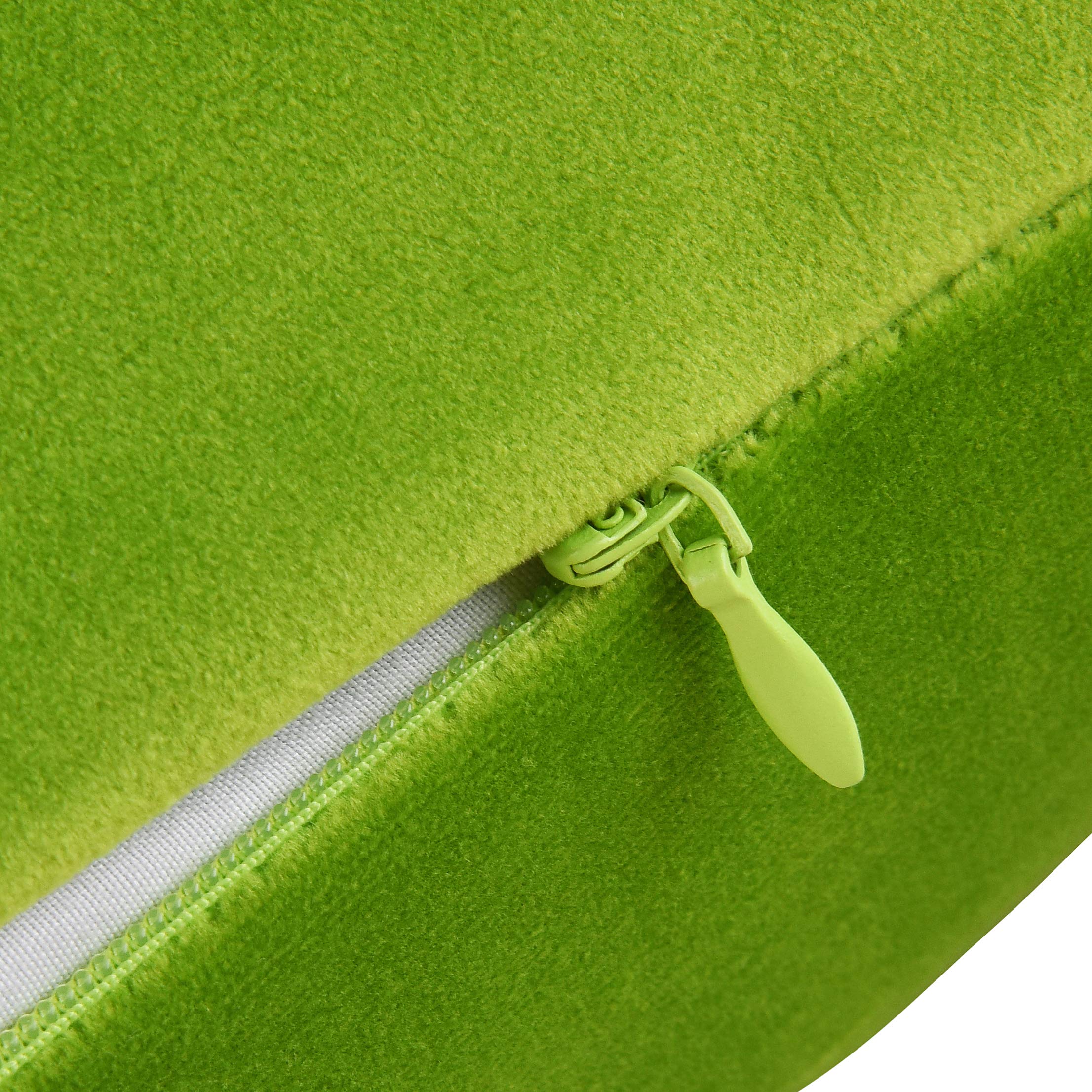 Mixhug Decorative Throw Pillow Covers, Velvet Cushion Covers, Solid Throw Pillow Cases For Couch And Bed, Chartreuse, 16 X 16 In