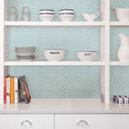 Inhome Nh2959 Penny Tile Peel & Stick Backsplash Tiles, Blue