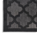 Nourison Easy Care Moroccan Charcoal/Black 6' X 9' Area Rug, Trellis, Easy Cleaning, Non Shedding, Bed Room, Living Room, Dining Room, Backyard, Deck, Patio (6X9)
