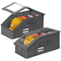 2 PCS Stackable Hat Storage for Baseball Caps with Clear Window Lid