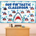 Shark Bulletin Board Kit Under The Sea Classroom Decorations Back To School Diy Photo Bulletin Board Set Ocean Theme Shark Paper