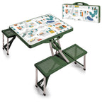 Oniva Play Town Folding Picnic Table, Camping Table, Outdoor Table With Umbrella Hole, (Green)