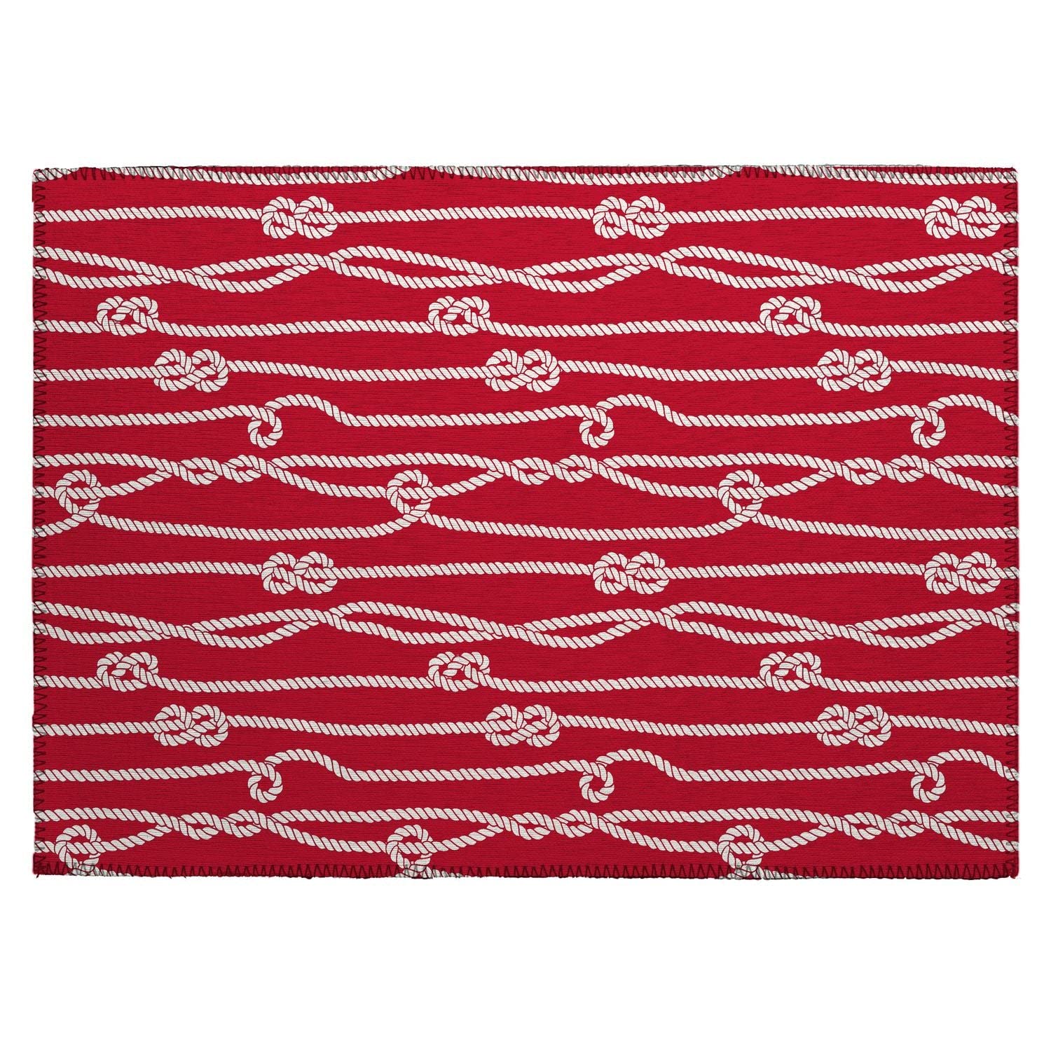 Harbor Ha7 Red Coastal Rug Rectangle 5' X 7 ' 6"