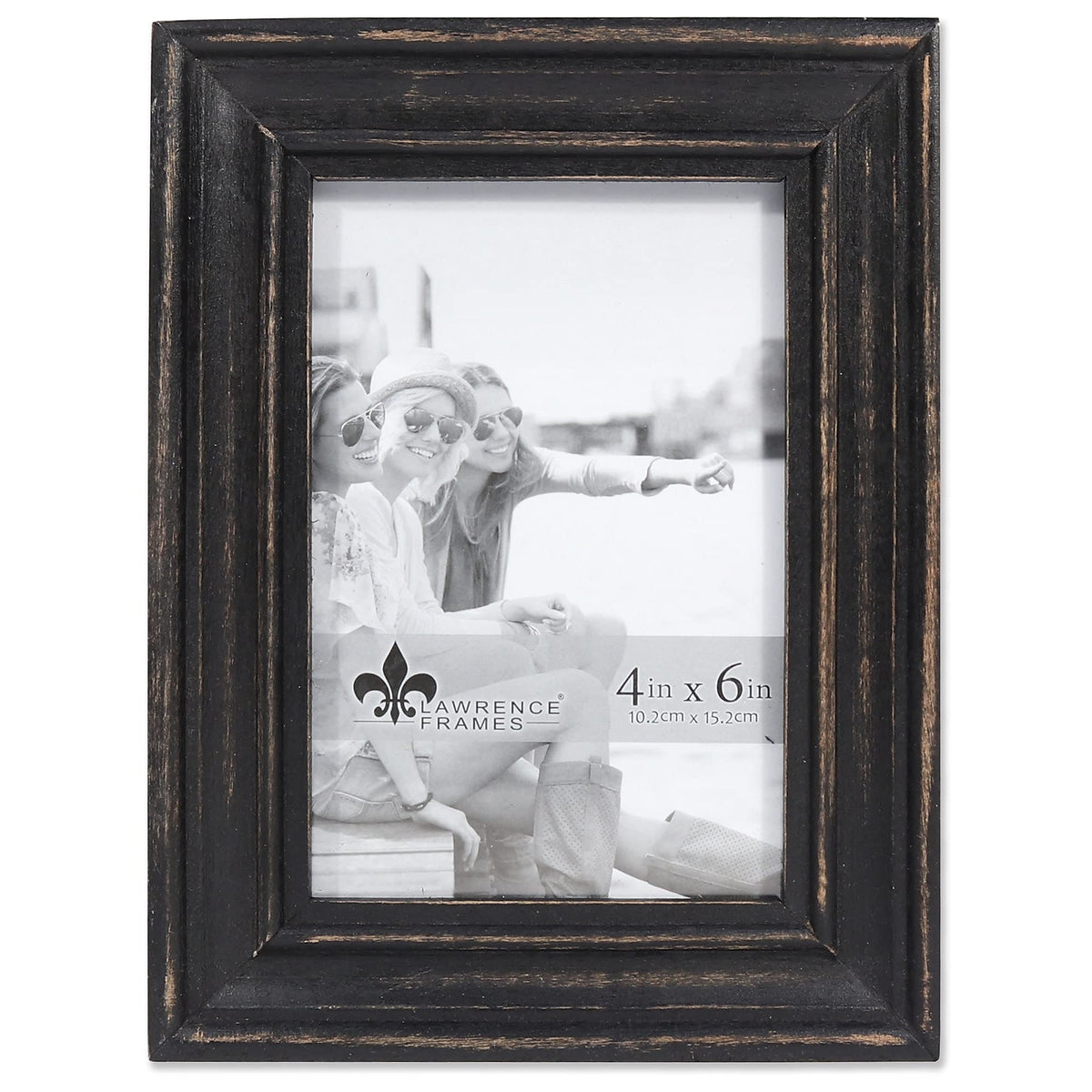 Lawrence Frames 4W x 6H Durham Weathered Black Wood Picture Frame