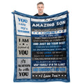 Father Day Son Gifts Blanket, Gifts For Son, Son Gifts From Mom, Gift For Son, Adult Son Gift Ideas, Boy Birthday Graduation Gif