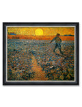 DECORARTS - The Sower by Vincent Van Gogh. Giclee Print Art Reproduction with matching Solid Wood Frame in Classical Style. Pict
