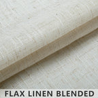 60 Inch Wide Natural Linen Curtains For Bedroom Light Reducing Sheer Large Window Curtain Panels Set Of 2 Total Width 120 X 90 Inch Long 5X7.5 Ft Length Country Farmhouse Decor Rod Pocket Cream Ivory