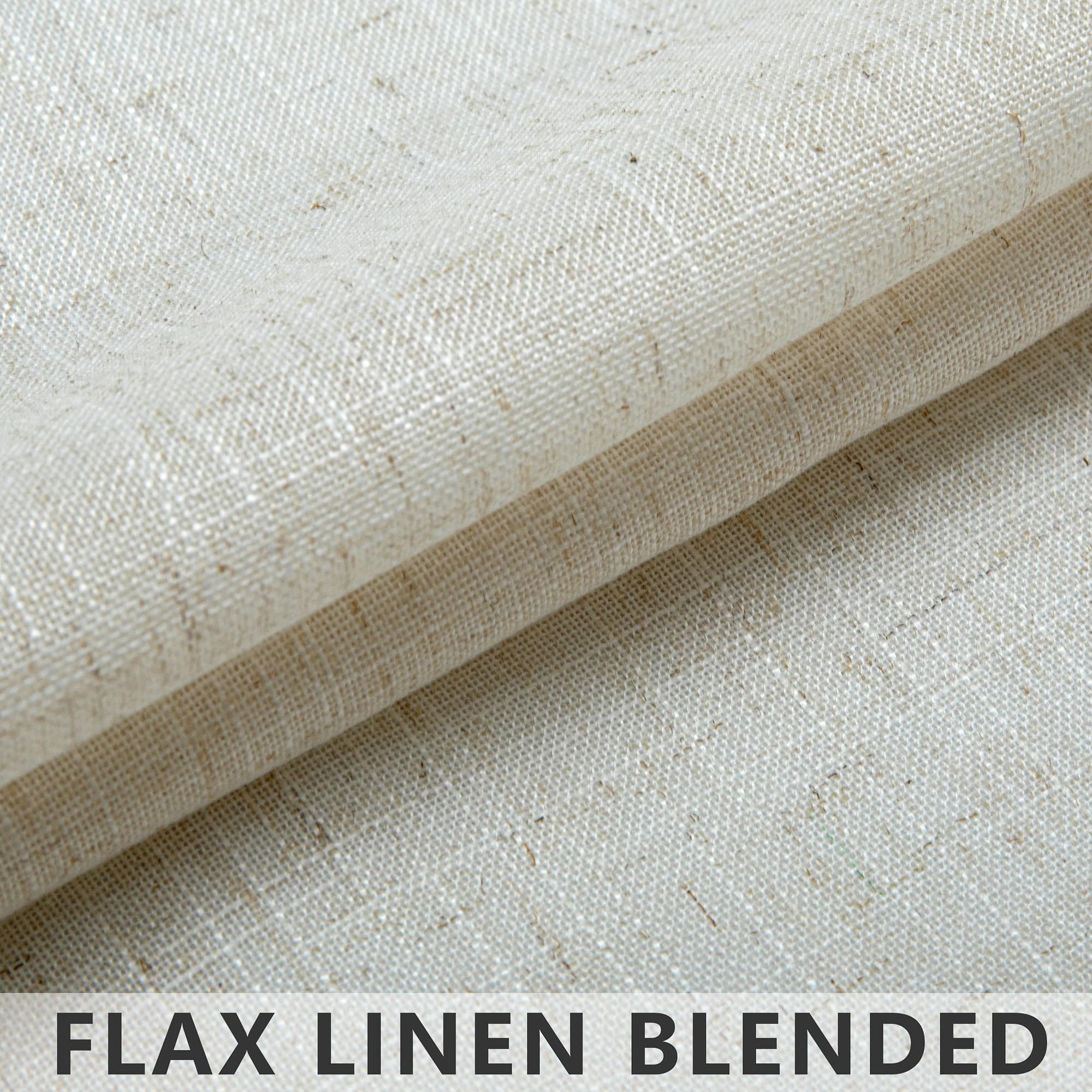 60 Inch Wide Natural Linen Curtains For Bedroom Light Reducing Sheer Large Window Curtain Panels Set Of 2 Total Width 120 X 90 Inch Long 5X7.5 Ft Length Country Farmhouse Decor Rod Pocket Cream Ivory