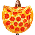 Hommtina Pizza Blanket Double Sided, Weird Gifts Giant Blanket Tortilla Blanket Realistic Food Blanket, Funny Gifts For Adults T