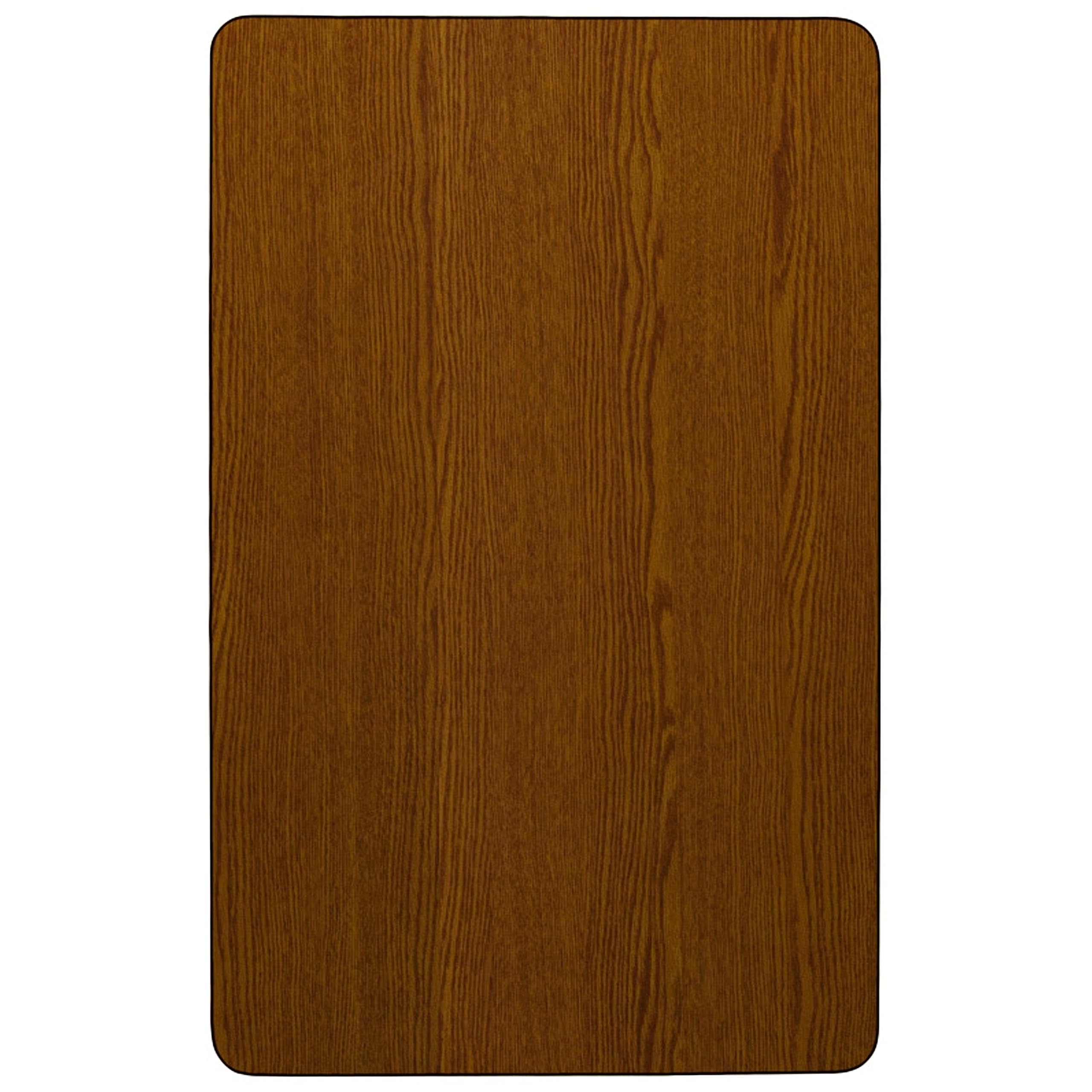 Flash Furniture Wren 30''W x 48''L Rectangular Oak HP Laminate Activity Table - Height Adjustable Short Legs