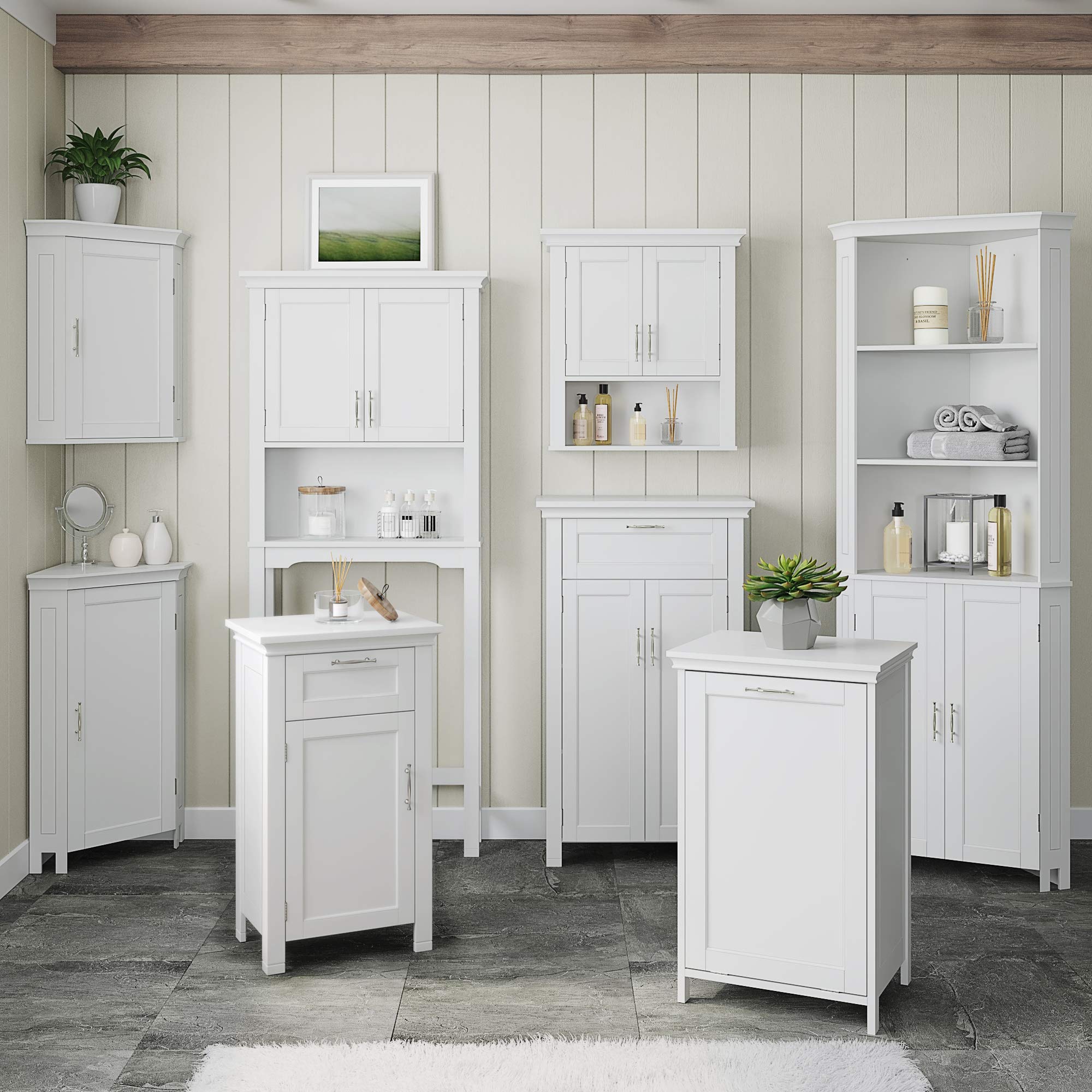 Riverridge Somerset Tilt-Out Laundry Hamper, White