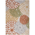 Nourison Aloha Indoor-Outdoor Ivory Multicolor 3'6' X 5'6' Area Rug, Easy Cleaning, Non Shedding, Bed Room, Living Room, Dinin