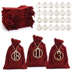 24 Days Advent Calendar Christmas Drawstring Gift Bag Pouches Party Wedding Favor Candy Chocolates Gift Bags