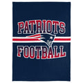 Foco Nfl Micro Raschel Plush Throw Blanket, Stripe Logo 45 X 60, New England Patriots