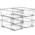 Simple Houseware 2Pcs 2Tier Slim Drawer Cabinet PullOut Organizer, Clear