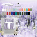 Donren Patio Door Curtains 96 Inch Length, Light Purple Rod Pocket Top Thermal Insulated Blackout Panels Curtain Drapes For Sliding Glass Door (Lavender, 60' Wide, 2 Panels)