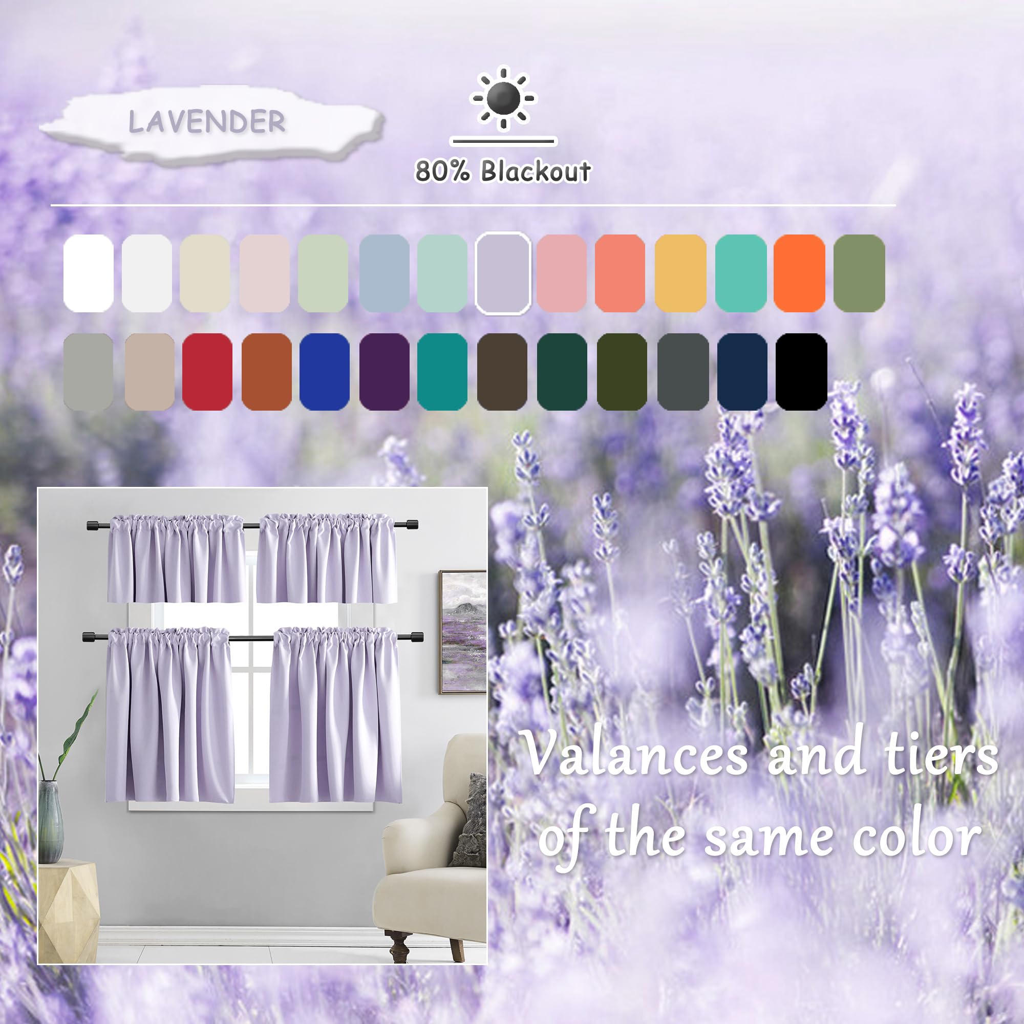 Donren Patio Door Curtains 96 Inch Length, Light Purple Rod Pocket Top Thermal Insulated Blackout Panels Curtain Drapes For Sliding Glass Door (Lavender, 60' Wide, 2 Panels)