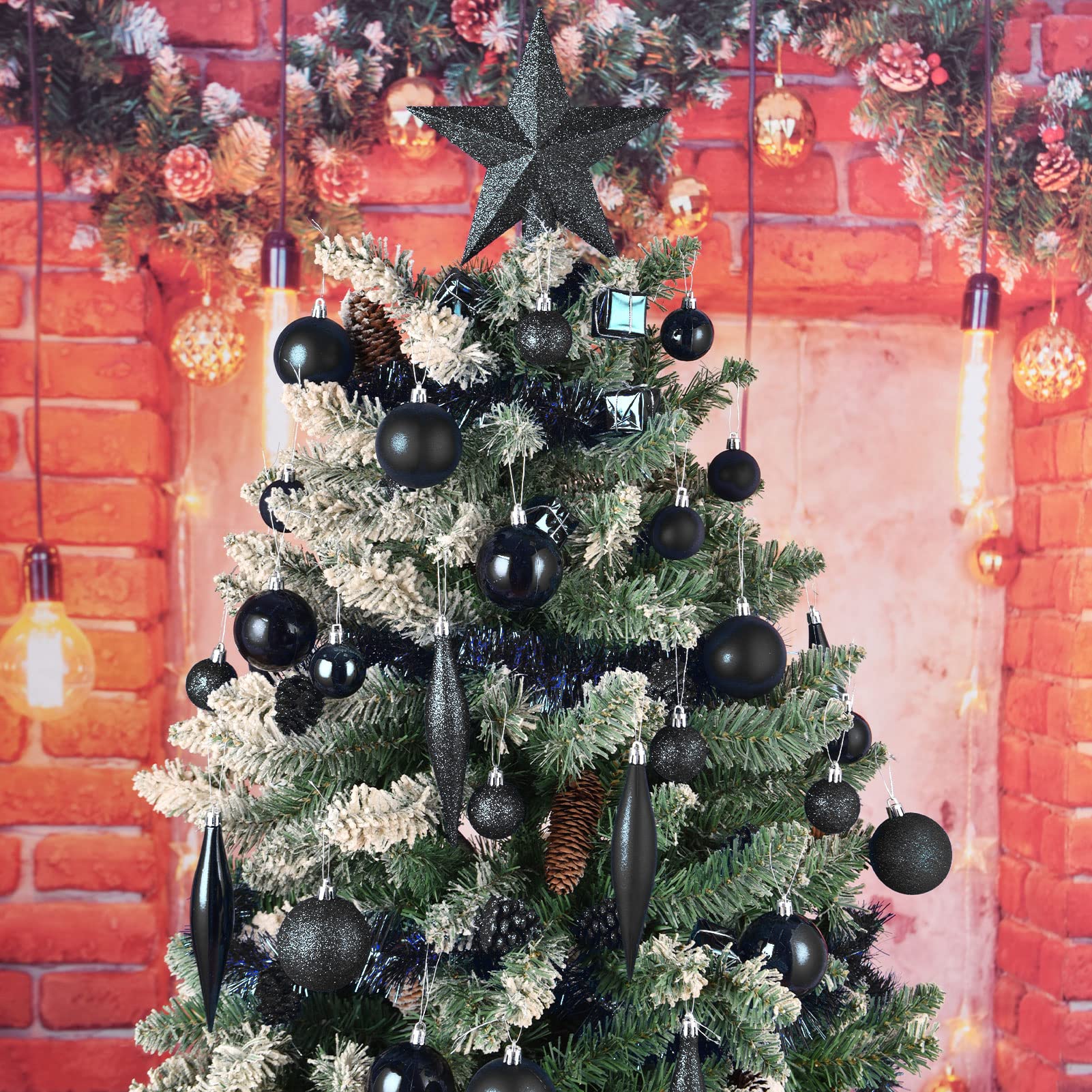 100Ct Christmas Balls Tree Ornaments, Shatterproof Halloween Tree Decorations Set With Reusable Hand-Held Gift Package For Holid