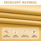Donren 30 Inch Gold Yellow Small Window Curtains - Blackout Room Darkening Curtain Tiers With Rod Pocket,Set Of 2 Panels