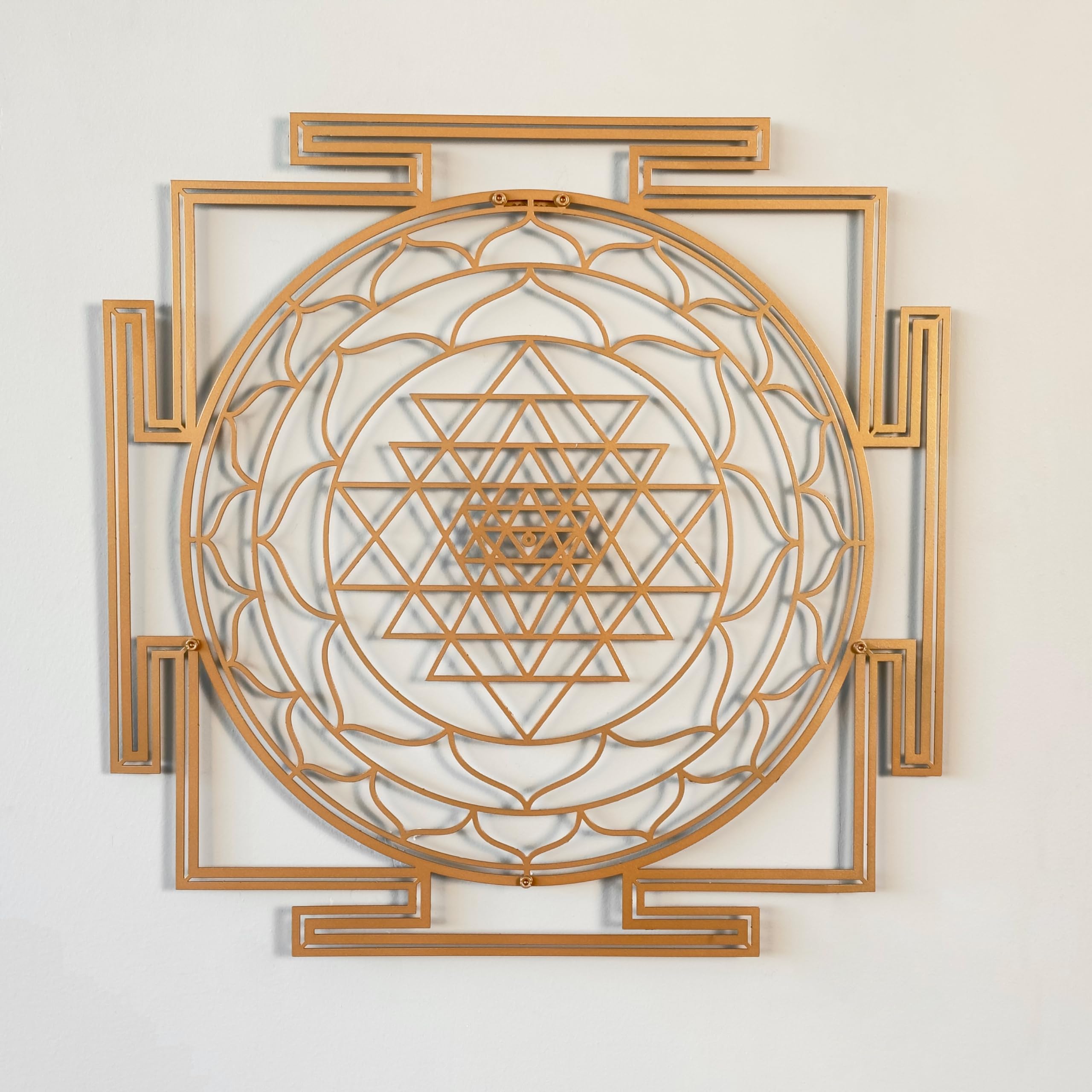 iwa concept Sri Yantra Sacred Geometry Metal Wall Decor, Unique Modern Decoration for Living Room, Metal Wall Art, Housewarming 