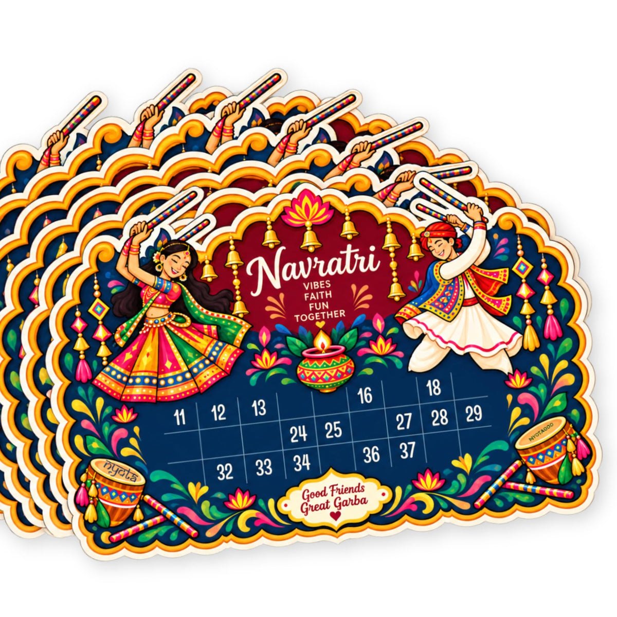 Nyota Navratri Dandiya Tambola Tickets | Garba Housie Game Cards For Navratri Party, Dandiya Night, Kitty Party & Festive Celebr