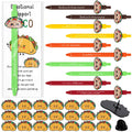 Sayglossy 15 Sets Christmas Emotional Taco Employee Appreciation Gifts Bulk Ballpoint Pens and Motivational Cards and Brooch Pin