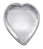 Mariposa Beaded Heart Bowl, Silver